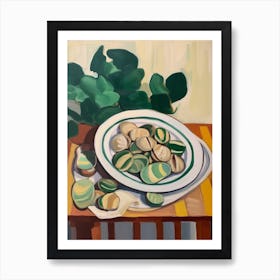 Clams Italian Still Life Painting Art Print