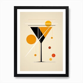 Mid Century Modern Sidecar Floral Infusion Cocktail 1 Art Print
