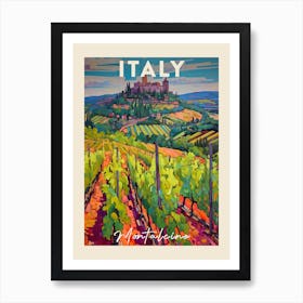 Montalcino Italy 2 Fauvist Painting Travel Poster Art Print