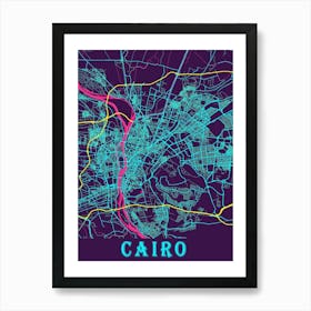 Cairo Map Poster 1 Art Print