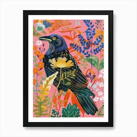 Spring Birds Raven 6 Art Print