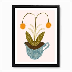 Fleur Orange Art Print