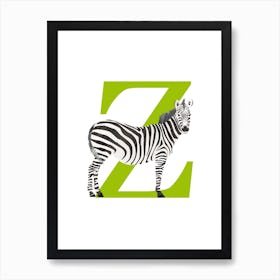 Z For Zebra Art Print