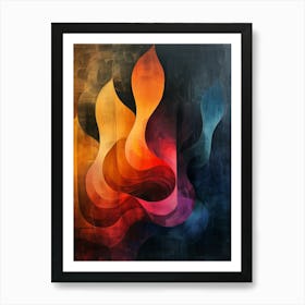 Abstract Flames 1 Art Print