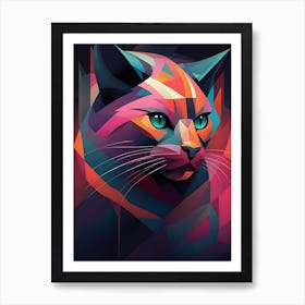 Abstract Cat 4 Art Print