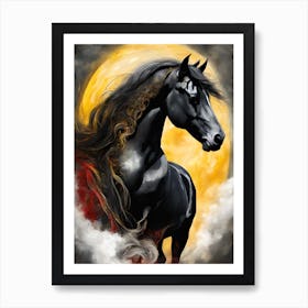 Black Horse 1 Art Print