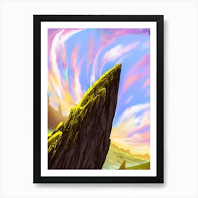 Mountains Rock Nature Landscape Painting Art Print