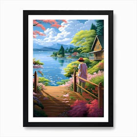 House On The Lake Art Print