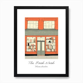 Manchester The Book Nook Pastel Colours 1 Poster Art Print