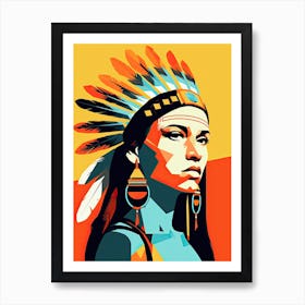 Colorful Native American Heritage Art Print