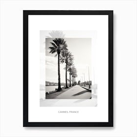 Poster Of Cannes, France, Black And White Old Photo 3 Art Print