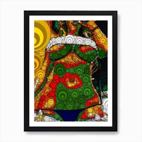 Abstract  - Psychedelic Sexy Lingerie Art Print