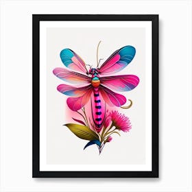 Roseate Skimmer Dragonfly Tattoo 1 Poster