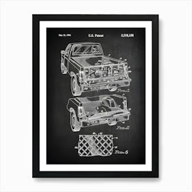 Truck Patent Print Truck Decor Pickup Art Truck Poster Truck Wall Art Pickup Decor Pickup Poster Truck Blueprint Vt1581 Art Print