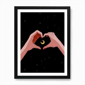 Heart Shaped Hands Art Print