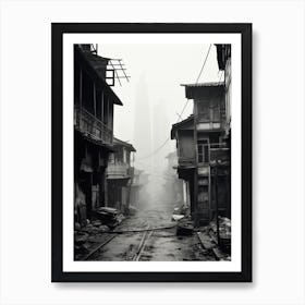 Chongqing, China, Black And White Old Photo 4 Art Print