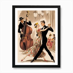 Tango Dancers 1 Art Print