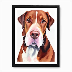 Vizsla 2 Watercolour Dog Art Print