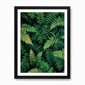 Pattern Poster Soft Shield Fern 2 Art Print