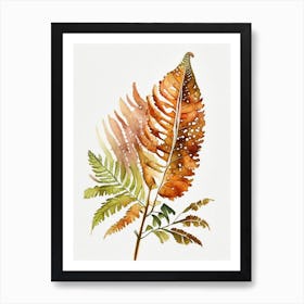 Cinnamon Fern 1 Watercolour Art Print