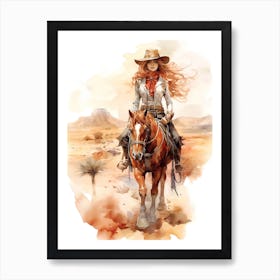 Steampunk Cowgirl 6 Art Print