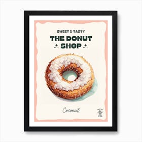 Coconut Donut The Donut Shop 0 Art Print