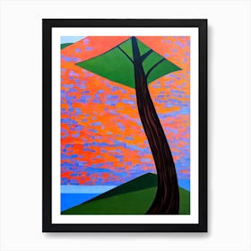 Tamarack Tree Cubist 2 Art Print