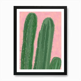 Green Cactus Art Print