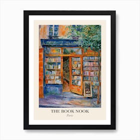 Paris Book Nook Bookshop 1 Poster Art Print