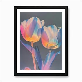 Iridescent Flower Tulip 8 Art Print