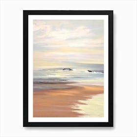 Fistral Beach, Cornwall Neutral 1 Art Print