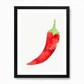 Glitter Disco Ball Chilly Pepper Print Art Print