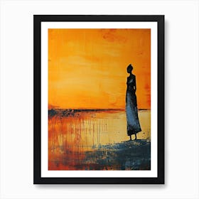 The African Woman; A Boho Sketch Art Print