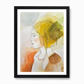 Portrait Of A Girl Art Print