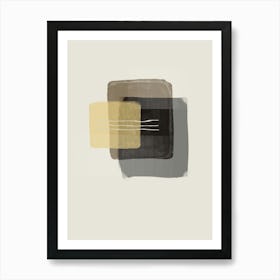 Abstract Squares In Earth Tones Art Print