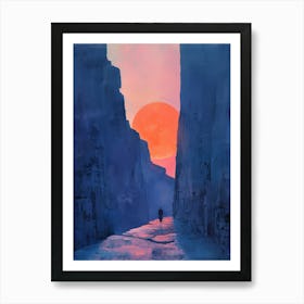 Sunset In The Canyon Art Print