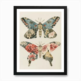 Moths And Butterflies William Morris Style 4 Póster