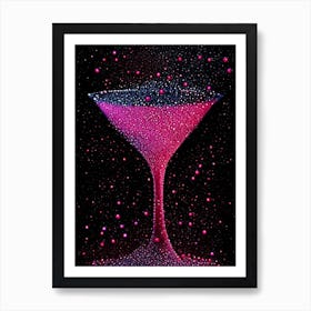 Cosmopolitan Pointillism 2 Cocktail Poster Art Print