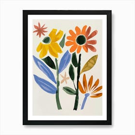 Painted Florals Gaillardia 4 Art Print