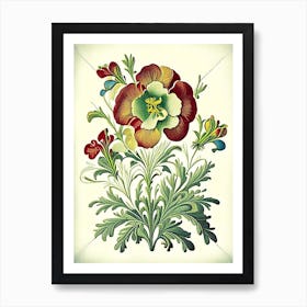 Wallflower 2 Floral Botanical Vintage Poster Flower Art Print