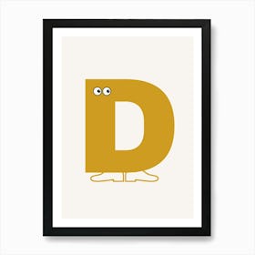 Alphabet Poster D Art Print