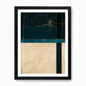 Abstract Retro Blue Art Print