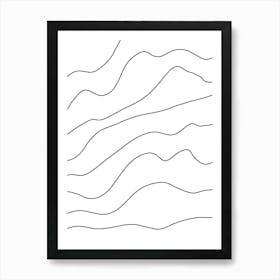 Wavy Lines 10 Art Print