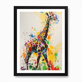 Watercolour Inspired Giraffe 1 Art Print