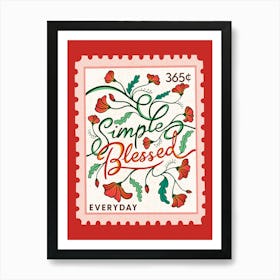 365 Days Collection - Simply Blessed 1 Art Print