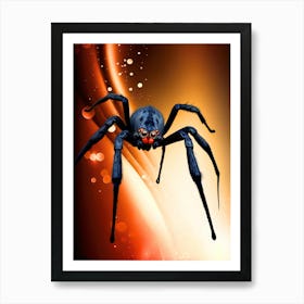 Black Spider Art Print