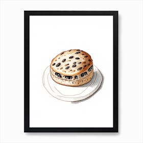 Eccles Cake Bakery Product Quentin Blake Illustration 1 Art Print