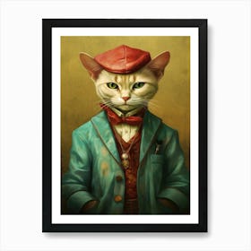 Gangster Cat Ukrainian Levkoy Art Print