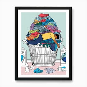 Laundry Basket 7 Art Print