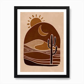 Cactus Desert 2 Art Print